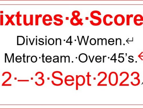 All Fixtures / Scores. 2 – 3  September 23