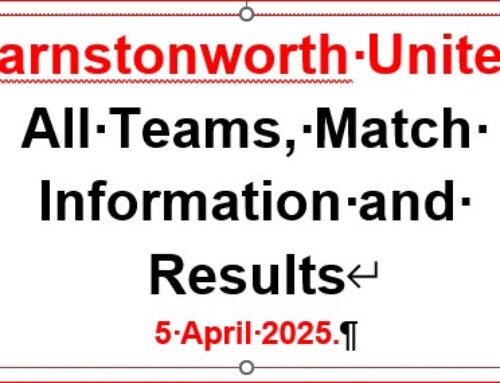 All Teams Match Day Information and Results 4-5 Apr 25