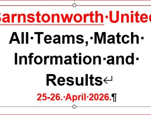 All Teams Match Day Information and Results: 25-26 Apr 2026